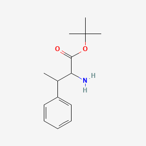 molecular formula C14H21NO2 B8061514 2-Amino-3-phenyl-butyric acid tert-butyl ester 