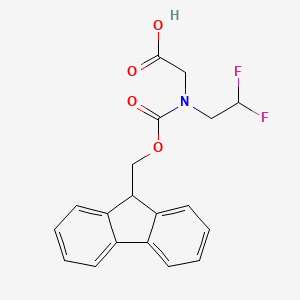 molecular formula C19H17F2NO4 B8061562 2-((((9H-Fluoren-9-yl)methoxy)carbonyl)(2,2-difluoroethyl)amino)acetic acid 