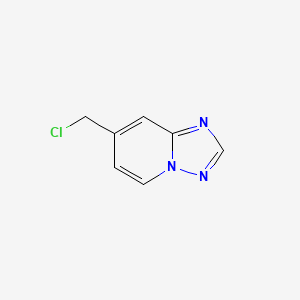 molecular formula C7H6ClN3 B8061575 7-(Chloromethyl)-[1,2,4]triazolo[1,5-a]pyridine 