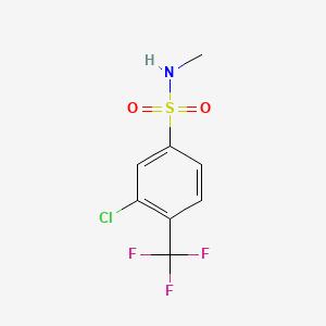 molecular formula C8H7ClF3NO2S B8061599 3-chloro-N-methyl-4-(trifluoromethyl)benzene-1-sulfonamide 