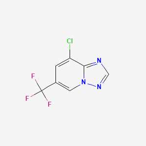 molecular formula C7H3ClF3N3 B8061601 8-Chloro-6-(trifluoromethyl)-[1,2,4]triazolo[1,5-a]pyridine 
