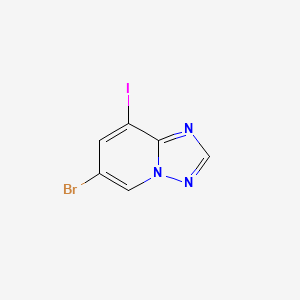 molecular formula C6H3BrIN3 B8061611 6-Bromo-8-iodo-[1,2,4]triazolo[1,5-a]pyridine 