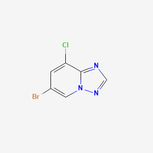 molecular formula C6H3BrClN3 B8061614 6-Bromo-8-chloro-[1,2,4]triazolo[1,5-a]pyridine 