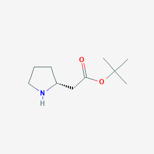 molecular formula C10H19NO2 B8061618 (R)-Pyrrolidin-2-yl-acetic acid tert-butyl ester 