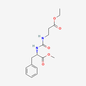 molecular formula C16H22N2O5 B8061645 methyl (2S)-2-[(3-ethoxy-3-oxopropyl)carbamoylamino]-3-phenylpropanoate 