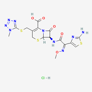 5-Thia-1-azabicyclo[4.2.0]oct-2-ene-2-carboxylicacid,7-[[(2Z)-(2-amino-4-thiazolyl)(methoxyimino)acetyl]amino]-3-[[(1-methyl-1H-tetrazol-5-yl)thio]methyl]-8-oxo-,hydrochloride(2:1),(6R,7R)-