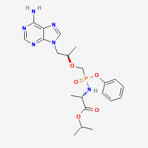 molecular formula C21H29N6O5P B8061666 isopropyl (2S)-2-[[[(1R)-2-(6-aminopurin-9-yl)-1-methyl-ethoxy]methyl-phenoxy-phosphoryl]amino]propanoate 
