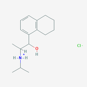 molecular formula C16H26ClNO B8061834 [1-Hydroxy-1-(5,6,7,8-tetrahydronaphthalen-1-yl)propan-2-yl]-propan-2-ylazanium;chloride 