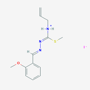 [(Z)-N-[(E)-(2-methoxyphenyl)methylideneamino]-C-methylsulfanylcarbonimidoyl]-prop-2-enylazanium;iodide