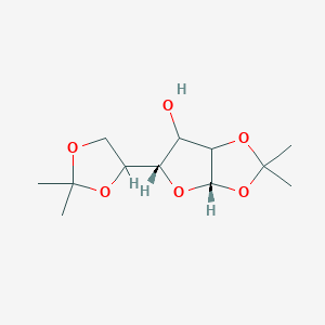molecular formula C12H20O6 B8061914 (3aS,5S,6R,6aR)-5-(2,2-dimethyl-1,3-dioxolan-4-yl)-2,2-dimethyltetrahydrofuro[2,3-d][1,3]dioxol-6-ol 