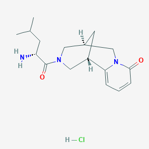 molecular formula C17H26ClN3O2 B8061948 (1S,9R)-11-[(2R)-2-amino-4-methylpentanoyl]-7,11-diazatricyclo[7.3.1.02,7]trideca-2,4-dien-6-one;hydrochloride 