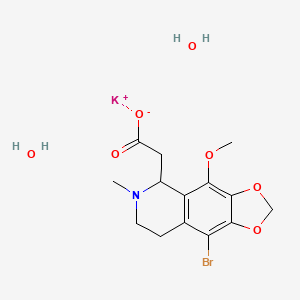 potassium;2-(9-bromo-4-methoxy-6-methyl-7,8-dihydro-5H-[1,3]dioxolo[4,5-g]isoquinolin-5-yl)acetate;dihydrate