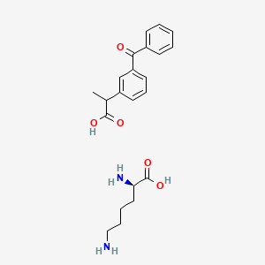 molecular formula C22H28N2O5 B8062047 2-(3-Benzoylphenyl)propanoic acid--lysine (1/1) 