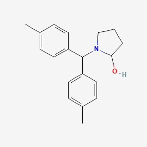 molecular formula C19H23NO B8062069 1-[Bis(4-methylphenyl)methyl]pyrrolidin-2-ol 