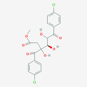 molecular formula C20H18Cl2O7 B8062150 methyl (4R)-3-(4-chlorobenzoyl)-6-(4-chlorophenyl)-3,4,5-trihydroxy-6-oxohexanoate 