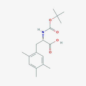 molecular formula C17H25NO4 B8062178 (2S)-2-[(2-methylpropan-2-yl)oxycarbonylamino]-3-(2,4,5-trimethylphenyl)propanoic acid 