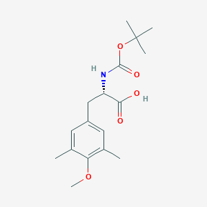 molecular formula C17H25NO5 B8062192 (2S)-3-(4-methoxy-3,5-dimethylphenyl)-2-[(2-methylpropan-2-yl)oxycarbonylamino]propanoic acid 