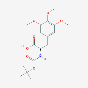 molecular formula C17H25NO7 B8062210 (S)-2-Tert-butoxycarbonylamino-3-(3,4,5-trimethoxy-phenyl)-propionic acid 