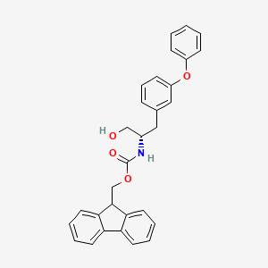 molecular formula C30H27NO4 B8062216 9H-fluoren-9-ylmethyl N-[(2S)-1-hydroxy-3-(3-phenoxyphenyl)propan-2-yl]carbamate 