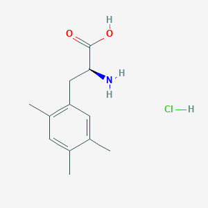 molecular formula C12H18ClNO2 B8062224 (2S)-2-Amino-3-(2,4,5-trimethylphenyl)propanoic acid;hydrochloride 