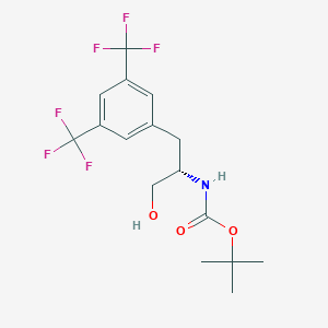tert-butyl N-[(2S)-1-[3,5-bis(trifluoromethyl)phenyl]-3-hydroxypropan-2-yl]carbamate