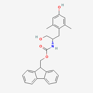 molecular formula C26H27NO4 B8062339 9H-fluoren-9-ylmethyl N-[(2S)-1-hydroxy-3-(4-hydroxy-2,6-dimethylphenyl)propan-2-yl]carbamate 