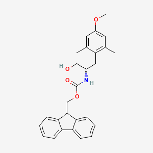 molecular formula C27H29NO4 B8062361 9H-fluoren-9-ylmethyl N-[(2S)-1-hydroxy-3-(4-methoxy-2,6-dimethylphenyl)propan-2-yl]carbamate 