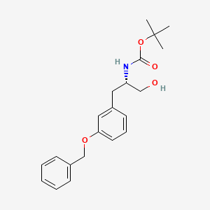 molecular formula C21H27NO4 B8062368 tert-butyl N-[(2S)-1-hydroxy-3-(3-phenylmethoxyphenyl)propan-2-yl]carbamate 