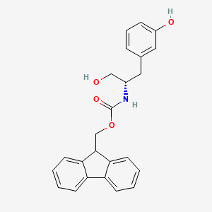 molecular formula C24H23NO4 B8062380 9H-fluoren-9-ylmethyl N-[(2S)-1-hydroxy-3-(3-hydroxyphenyl)propan-2-yl]carbamate 