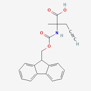 molecular formula C21H19NO4 B8062401 2-(9H-fluoren-9-ylmethoxycarbonylamino)-2-methylpent-4-ynoic acid 