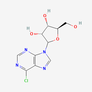 molecular formula C10H11ClN4O4 B8062403 (3R,4S,5R)-2-(6-Chloro-9H-purin-9-yl)-5-(hydroxymethyl)tetrahydrofuran-3,4-diol 