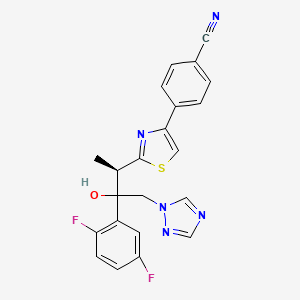 4-[2-[(2R)-3-(2,5-difluorophenyl)-3-hydroxy-4-(1,2,4-triazol-1-yl)butan-2-yl]-1,3-thiazol-4-yl]benzonitrile