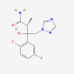 molecular formula C13H14F2N4O2 B8062434 (2R)-3-(2,5-difluorophenyl)-3-hydroxy-2-methyl-4-(1,2,4-triazol-1-yl)butanamide 