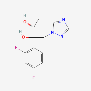 molecular formula C12H13F2N3O2 B8062447 (3R)-2-(2,4-Difluorophenyl)-1-(1,2,4-triazol-1-yl)butane-2,3-diol 