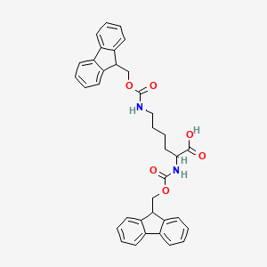 molecular formula C36H34N2O6 B8062481 2,6-bis({[(9H-fluoren-9-ylmethoxy)carbonyl]amino})hexanoic acid 