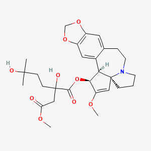 1-O-[(2S,3S,6R)-4-methoxy-16,18-dioxa-10-azapentacyclo[11.7.0.02,6.06,10.015,19]icosa-1(20),4,13,15(19)-tetraen-3-yl] 4-O-methyl 2-hydroxy-2-(3-hydroxy-3-methylbutyl)butanedioate