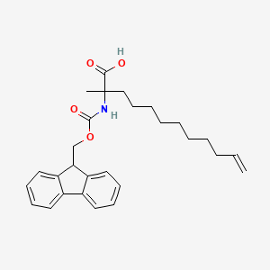 2-(9H-fluoren-9-ylmethoxycarbonylamino)-2-methyldodec-11-enoic acid