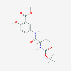 Methyl 2-hydroxy-5-[2-[(2-methylpropan-2-yl)oxycarbonylamino]butanoylamino]benzoate