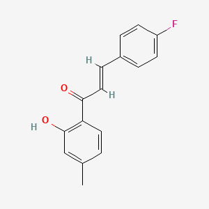 molecular formula C16H13FO2 B8062599 (e)-3-(4-氟苯基)-1-(2-羟基-4-甲基苯基)丙-2-烯-1-酮 