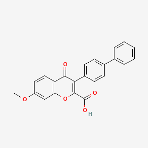 7-Methoxy-4-oxo-3-(4-phenylphenyl)chromene-2-carboxylic acid