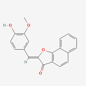 (2Z)-2-[(4-hydroxy-3-methoxyphenyl)methylidene]benzo[g][1]benzofuran-3-one