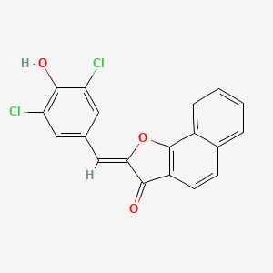 (2Z)-2-[(3,5-dichloro-4-hydroxyphenyl)methylidene]benzo[g][1]benzofuran-3-one