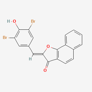 (2Z)-2-[(3,5-dibromo-4-hydroxyphenyl)methylidene]benzo[g][1]benzofuran-3-one