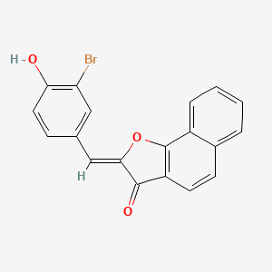 (2Z)-2-[(3-bromo-4-hydroxyphenyl)methylidene]benzo[g][1]benzofuran-3-one