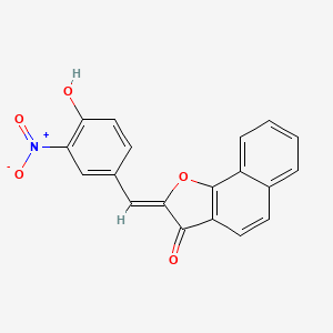 (2Z)-2-[(4-hydroxy-3-nitrophenyl)methylidene]benzo[g][1]benzofuran-3-one