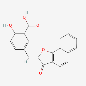 molecular formula C20H12O5 B8062652 2-hydroxy-5-[(Z)-(3-oxobenzo[g][1]benzofuran-2-ylidene)methyl]benzoic acid 