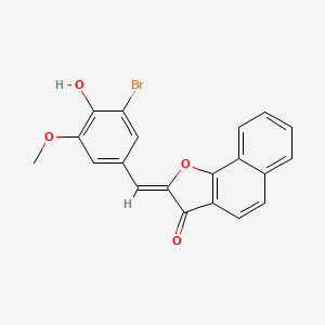 molecular formula C20H13BrO4 B8062660 (2Z)-2-[(3-bromo-4-hydroxy-5-methoxyphenyl)methylidene]benzo[g][1]benzofuran-3-one 