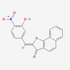 (2Z)-2-[(3-hydroxy-4-nitrophenyl)methylidene]benzo[g][1]benzofuran-3-one