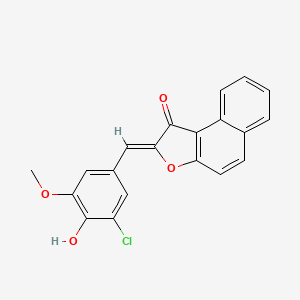 molecular formula C20H13ClO4 B8062682 (2Z)-2-[(3-chloro-4-hydroxy-5-methoxyphenyl)methylidene]benzo[e][1]benzofuran-1-one 