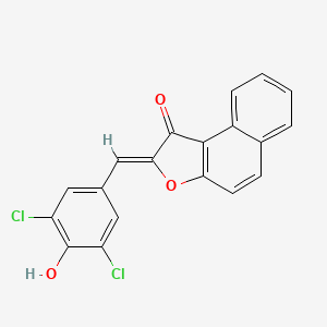 (2Z)-2-[(3,5-dichloro-4-hydroxyphenyl)methylidene]benzo[e][1]benzofuran-1-one